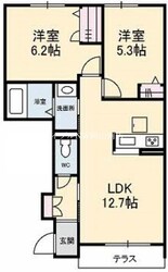 北長瀬駅 徒歩21分 1階の物件間取画像